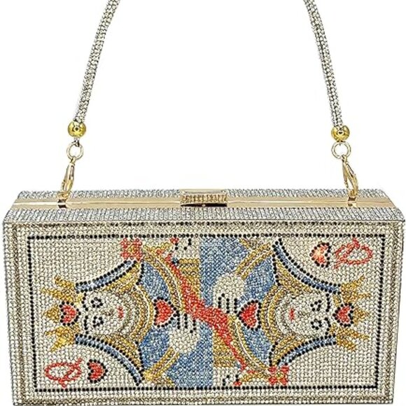 Neiman Marcus Minaudière Queen of Hearts Purse - Picture 2 of 6